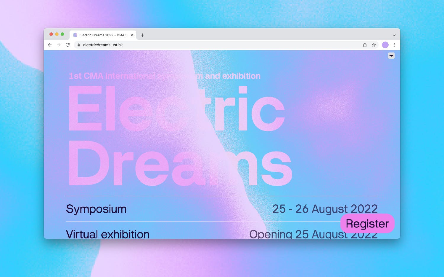 Screenshot of a website - electric dreams